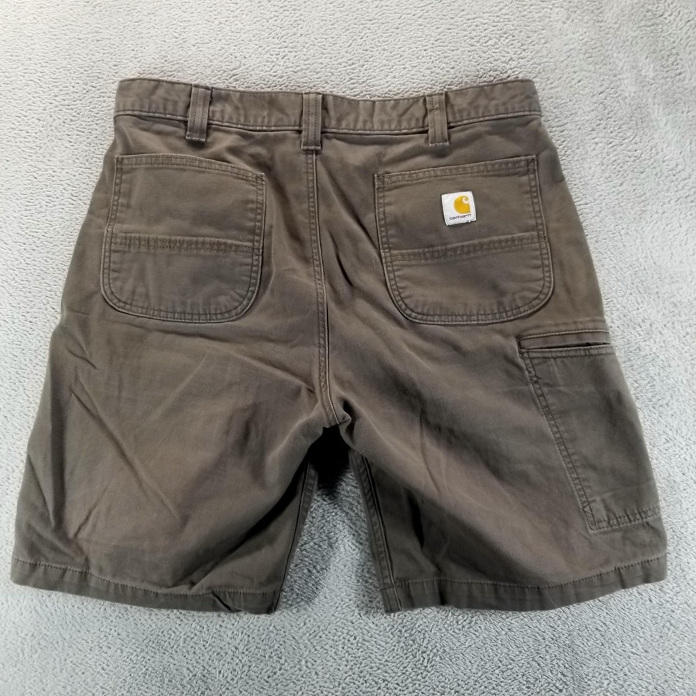 Carhartt Shorts Mens 36 Brown Canvas Cargo Utility Workwear 9" Relaxed Fit
